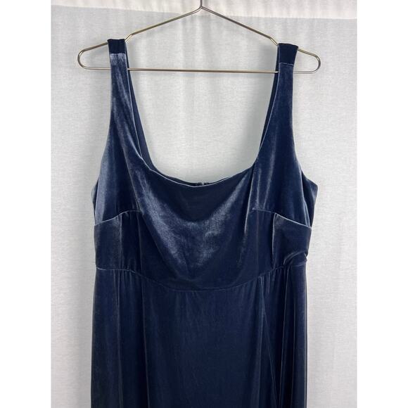 Birdy Grey Dress Alex Velvet Maxi Gown Steel Blue Bridesmaid Formal Wedding - Picture 2 of 9